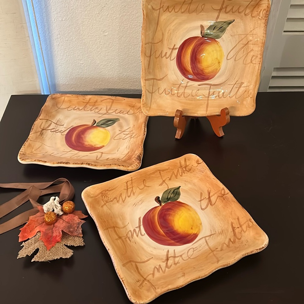 3 El Camino 8.75” plates made for Linens and Things